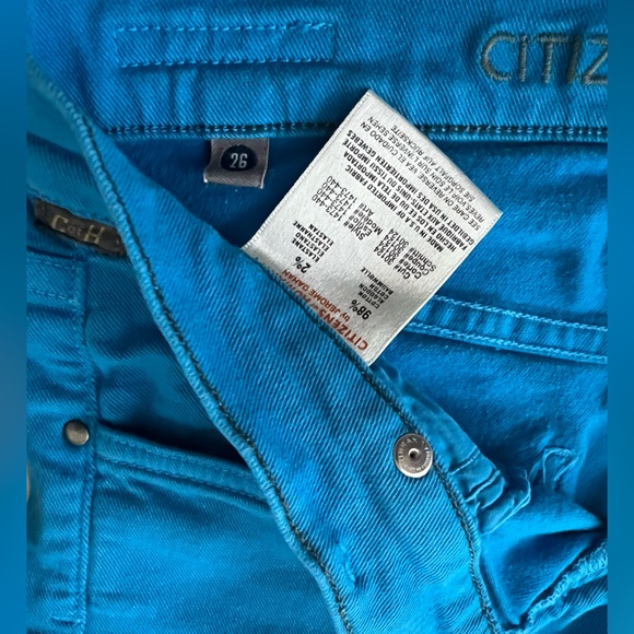 26 / 4 Carlton Ankle Slim Straight Citizens of Humanity CoH Jeans India Sky Blue - Picture 13 of 16